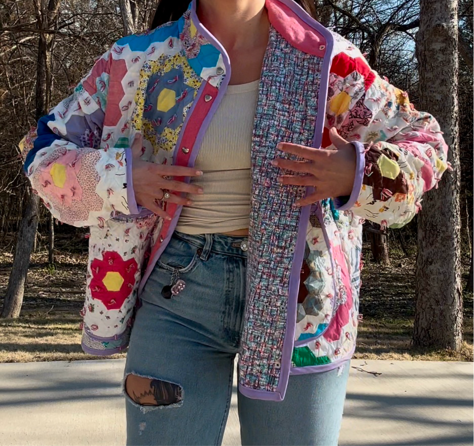 Grandma Coded Quilt Jacket XL