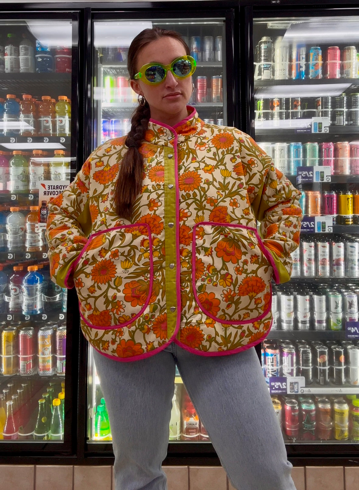 70’s Floral Jacket Large